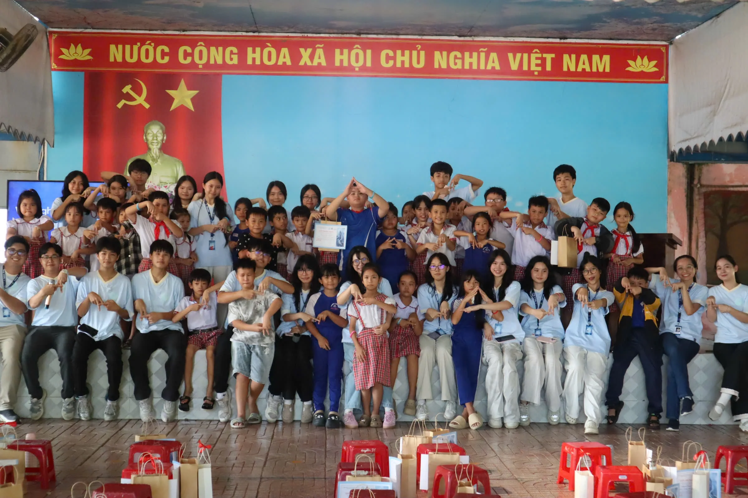 ASC Summer Camp team and children at the summer camp