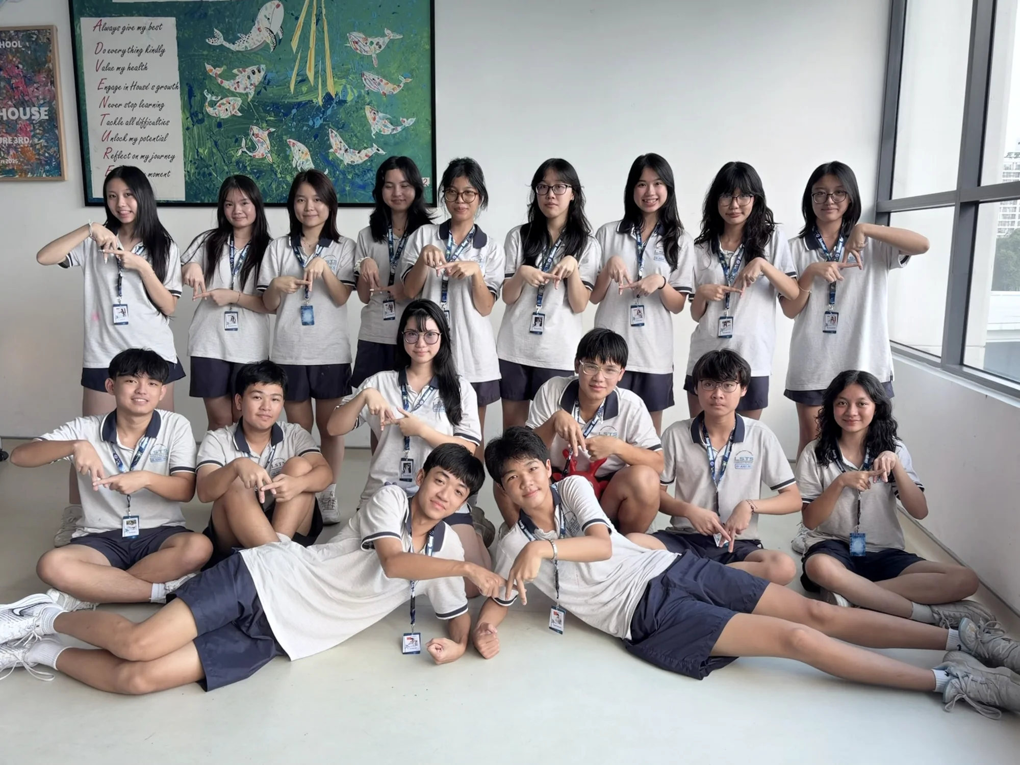 ASC Summer Camp student leaders together at school